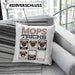 Mops Besitzer Kissen mit Füllung 40x40 Geschenk Lustiger Spruch Geschenkidee Mops Tricks Bleib (Grau) Blau Trendation