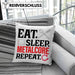 Eat Sleep Metalcore Repeat Kissen mit Füllung 40x40 Geschenk Musik Metal Heavy (Grau) Grün Trendation