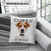 Jack Russell Besitzer Kissen mit Füllung 40x40 Geschenk Lustiger Spruch Geschenkidee Ich Kann Nicht Mein Jack Russell Hat Nein Gesagt (Grau) Blau Trendation
