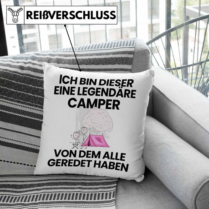 geschenkidee camper Camper Geschenk Kissen mit Füllung 40x40 Lustige Geschenkidee Geburtstag für Camper Ich Bin Dieser Legendäre Camper Von Dem Alle Geredet Haben — TrendationStore
