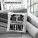 Spruch Kissen mit Füllung 40x40 Geschenk Lass Mich Kurz Nachdenken Nein (Grau) Grün Trendation