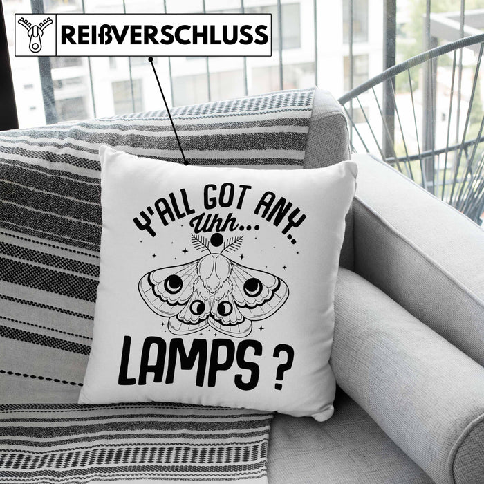 Dank Meme Kissen mit Füllung 40x40 Geschenk Y'all Got Any Lamps (Grau) Grau Trendation