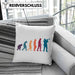 Posaunist Kissen mit Füllung 40x40 Geschenk Evolution Posaune Kaffee Geschenkidee Lustig (Grau) Rosa Trendation