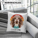 Cocker Spaniel Besitzer Kissen mit Füllung 40x40 Geschenk Lustiger Spruch Geschenkidee Cocker Spaniel Mama Papa (Grau) Rosa Trendation