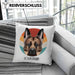 Schäferhund Besitzer Kissen mit Füllung 40x40 Geschenk Lustiger Spruch Geschenkidee Schäferhund Mama Papa (Grau) Rosa Trendation