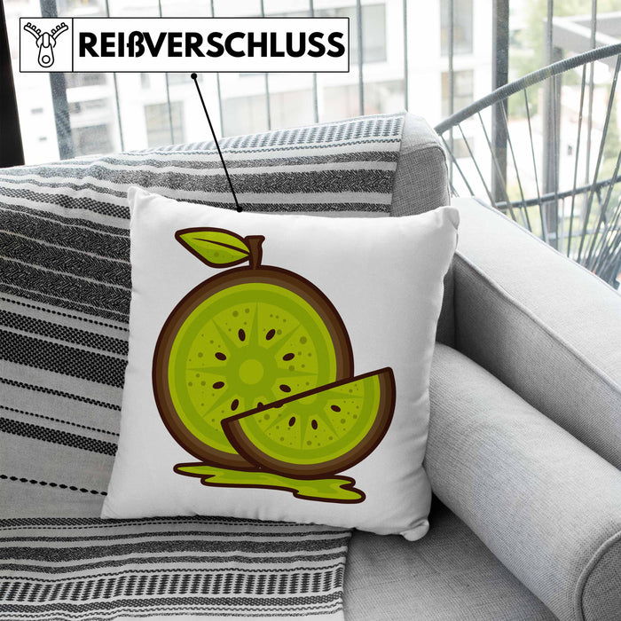 Kissen mit Füllung 40x40 für echte Kiwi Fans - Lustiges Geschenk mit Spruch (Grau) Blau Trendation