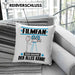 Filmfan Kissen mit Füllung 40x40 Geschenk für Filmfan Der Mann Der Alles Kann Geschenkidee zum Geburtstag (Grau) Blau Trendation