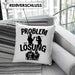 Poker Kissen mit Füllung 40x40 Geschenk für Poker-Spieler Männer Geschenkidee Problem und Lösung Poker Spielen Kartenspielen (Grau) Blau Trendation
