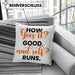 Lustige Kissen mit Füllung 40x40 Denglisch-Spruch "How goes it? Good!" (Grau) Grün Trendation