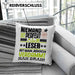Leser Geschenk Kissen mit Füllung 40x40 Lustige Geschenkidee für Leser Geburtstag Niemand Ist Perfekt Aber Als Leser Ist Man Nah Dran (Grau) Blau Trendation