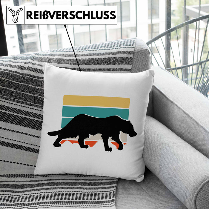 Gepard Kissen mit Füllung 40x40 Geschenk Retro (Grau) Grün Trendation