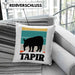 Lustige Tapir Kissen mit Füllung 40x40 Geschenk Tapir Liebhaber Grafik Retro (Grau) Blau Trendation