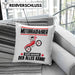 Motorradfahrer Kissen mit Füllung 40x40 Geschenk für Motorradfahrer Der Mann Der Alles Kann Geschenkidee zum Geburtstag (Grau) Rosa Trendation