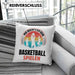 Mädchen Basketballspielerin Geschenkidee Kissen mit Füllung 40x40 Frauen Basketball (Grau) Blau Trendation
