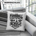 Fussballer Kissen mit Füllung 40x40 Geschenk Fussballspieler Geschenkidee Zum Fussball Spielen Geboren Zur Schule Gezwungen (Grau) Rosa Trendation