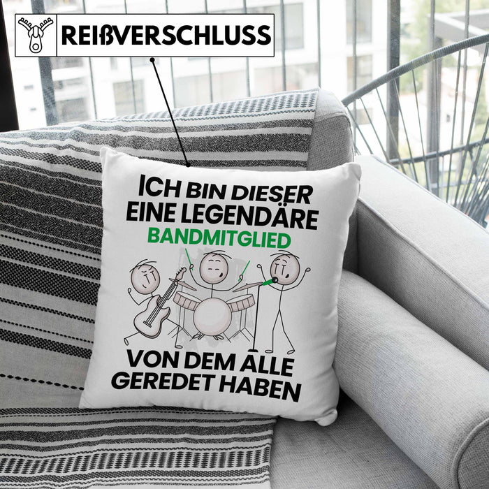 Bandmitglied Geschenk Kissen mit Füllung 40x40 Lustige Geschenkidee Geburtstag für Bandmitglied Ich Bin Dieser Legendäre Bandmitglied Von Dem Alle Geredet Haben (Grau) Grau Trendation