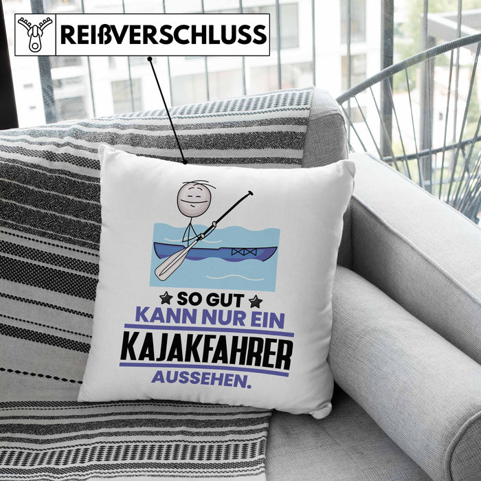 Kajakfahrer Geschenk Kissen mit Füllung 40x40 So Gut Kann Nur Ein Kajakfahrer Aussehen Geschenkidee (Grau) Grün Trendation