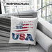 USA Flagge Kissen mit Füllung 40x40 Geschenk Amerika Geschenkidee Auslandjahr Vereinigte Staaten Von Amerika (Grau) Rosa Trendation