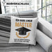 Master Prüfung Kissen mit Füllung 40x40 bestanden Geschenk Abschluss Masterarbeit Exam Prüfung Graduation (Grau) Blau Trendation