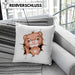 Otter 3D Grafik Kissen mit Füllung 40x40 Lustige Geschenkdidee Otter-Liebhaber (Grau) Rosa Trendation