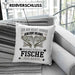 Fischen Angler Geschenk Kissen mit Füllung 40x40 Ich Bin Nicht immer Schlecht Gelaunt Angler Fischer (Grau) Blau Trendation