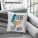 Lustige Wellensittich-Kissen mit Füllung 40x40 Geschenk für Wellensittich-Besitzer Liebe Tut Weh (Grau) Blau Trendation
