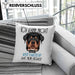 Rottweiler Besitzer Kissen mit Füllung 40x40 Geschenk Lustiger Spruch Geschenkidee Ich Kann Nicht Mein Rottweiler Hat Nein Gesagt (Grau) Grau Trendation