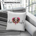 Australian Shepherd Besitzer Kissen mit Füllung 40x40 Geschenk Lustiger Spruch Geschenkidee Herzschlag Australian Shepherd (Grau) Blau Trendation