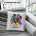 Schäferhund Besitzer Farbe Love Kissen mit Füllung 40x40 Geschenk Lustiger Spruch Geschenkidee Schäferhund Besitzerin (Grau) Rosa Trendation