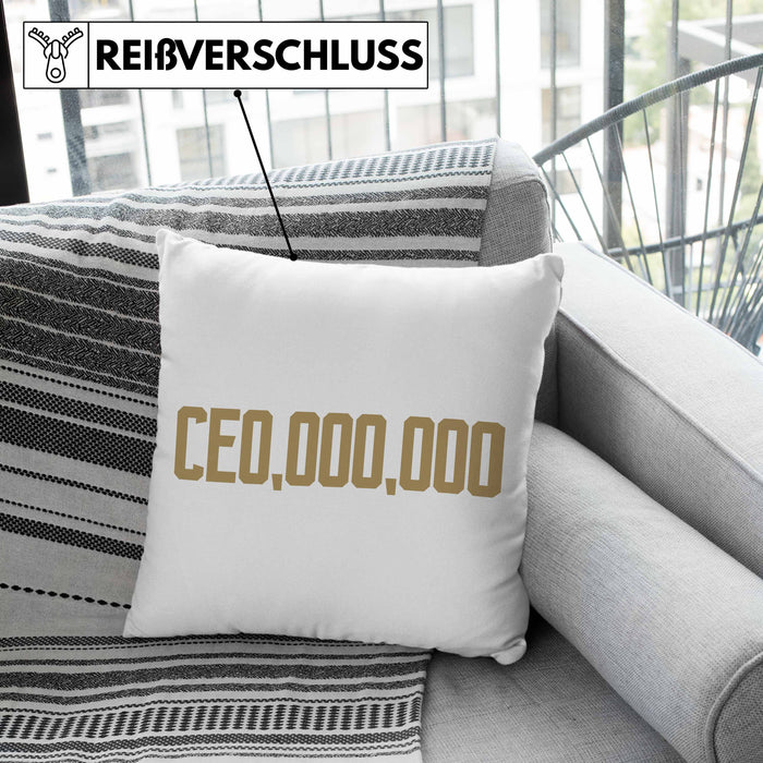 Entrepreneur Kissen mit Füllung 40x40 Entrepreneurship Geschenk Spruch Motivation Idee Geschenkidee (Grau) Rosa Trendation