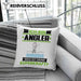 Angler Kissen mit Füllung 40x40 Geschenk für Angler Geburtstag Lustiger Spruch Was Ist Deine Superkraft (Grau) Blau Trendation