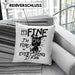Its Fine Im Fine Everything Is Fine Kissen mit Füllung 40x40 Geschenk Katze Humor Sarkasmus (Grau) Grün Trendation