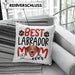 Labrador Mom Besitzerin Kissen mit Füllung 40x40 Geschenk Lustiger Spruch Geschenkidee Besitzerin Labrador Mama (Grau) Blau Trendation