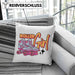 Lustige Rollschuh Kissen mit Füllung 40x40 Geschenk für Roller Girls "Roller Girl" Nostalgie 80er 90er Jahre (Grau) Grau Trendation