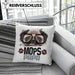 Mops Papa Besitzer Kissen mit Füllung 40x40 Geschenk Lustiger Spruch Geschenkidee Mops Liebhaber (Grau) Grau Trendation