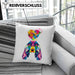 Cocker Spaniel Herz Farbe Besitzer Kissen mit Füllung 40x40 Geschenk Lustiger Spruch Geschenkidee Cocker Spaniel Liebhaber (Grau) Grau Trendation