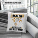 Maler Kissen mit Füllung 40x40 Geschenk für Maler Der Mann Der Alles Kann Geschenkidee zum Geburtstag (Grau) Blau Trendation