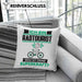 Radtourist Kissen mit Füllung 40x40 Geschenk für Radtourist Geburtstag Lustiger Spruch Was Ist Deine Superkraft (Grau) Blau Trendation
