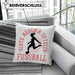 Mädchen Fußball Kissen mit Füllung 40x40 Geschenk Echte Mädchen Spielen Fußball Frauen-Fussball (Grau) Blau Trendation