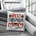 Chihuahua Mom Besitzerin Kissen mit Füllung 40x40 Geschenk Lustiger Spruch Geschenkidee Besitzerin Chihuahua Mama (Grau) Grün Trendation