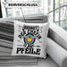 Bogenschützin Kissen mit Füllung 40x40 Geschenk Frauen Bogenschießen Geschenkidee Pfeil und Bogen (Grau) Blau Trendation
