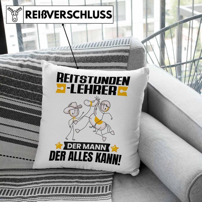 Reitstundenlehrer Kissen mit Füllung 40x40 Geschenk für Reitstundenlehrer Der Mann Der Alles Kann Geschenkidee zum Geburtstag (Grau) Grün Trendation