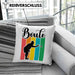 Boule Kissen mit Füllung 40x40 Geschenk Boule-Spieler Geschenkidee Spruch Vintage Boule Grafik (Grau) Blau Trendation