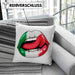 Italien Kissen mit Füllung 40x40 Geschenk Lippen Italiener Geschenkidee Sprüche (Grau) Blau Trendation