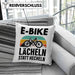 Elektrofahrrad E-Bike Kissen mit Füllung 40x40 mit Spruch Geschenk Ebike Lustige Geschenke Rentner (Grau) Rosa Trendation