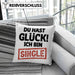Single Solo Kissen mit Füllung 40x40 Geschenk Kollege Geschenkidee (Grau) Grün Trendation
