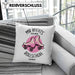 Lustige Rollschuh-Kissen mit Füllung 40x40 Geschenk für Rollschuhfahrerinnen Mir Reichts (Grau) Rosa Trendation