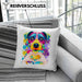Jack Russell Besitzer Farbe Love Kissen mit Füllung 40x40 Geschenk Lustiger Spruch Geschenkidee Jack Russell Besitzerin (Grau) Grün Trendation