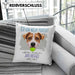 Jack Russell Besitzer Kissen mit Füllung 40x40 Geschenk Lustiger Spruch Geschenkidee Besitzerin Ich Bin Nicht toll Aber Mein Jack Russell Ist Es (Grau) Blau Trendation