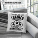 Fußball-Trainer Kissen mit Füllung 40x40 Geschenk Coach Trainer Ich Bin Der Trainer Einer Absolut Geilen Mannschaft Und Ja Sie Haben Mir Diese Kissen mit Füllung 40x40 Geschenkt (Grau) Blau Trendation